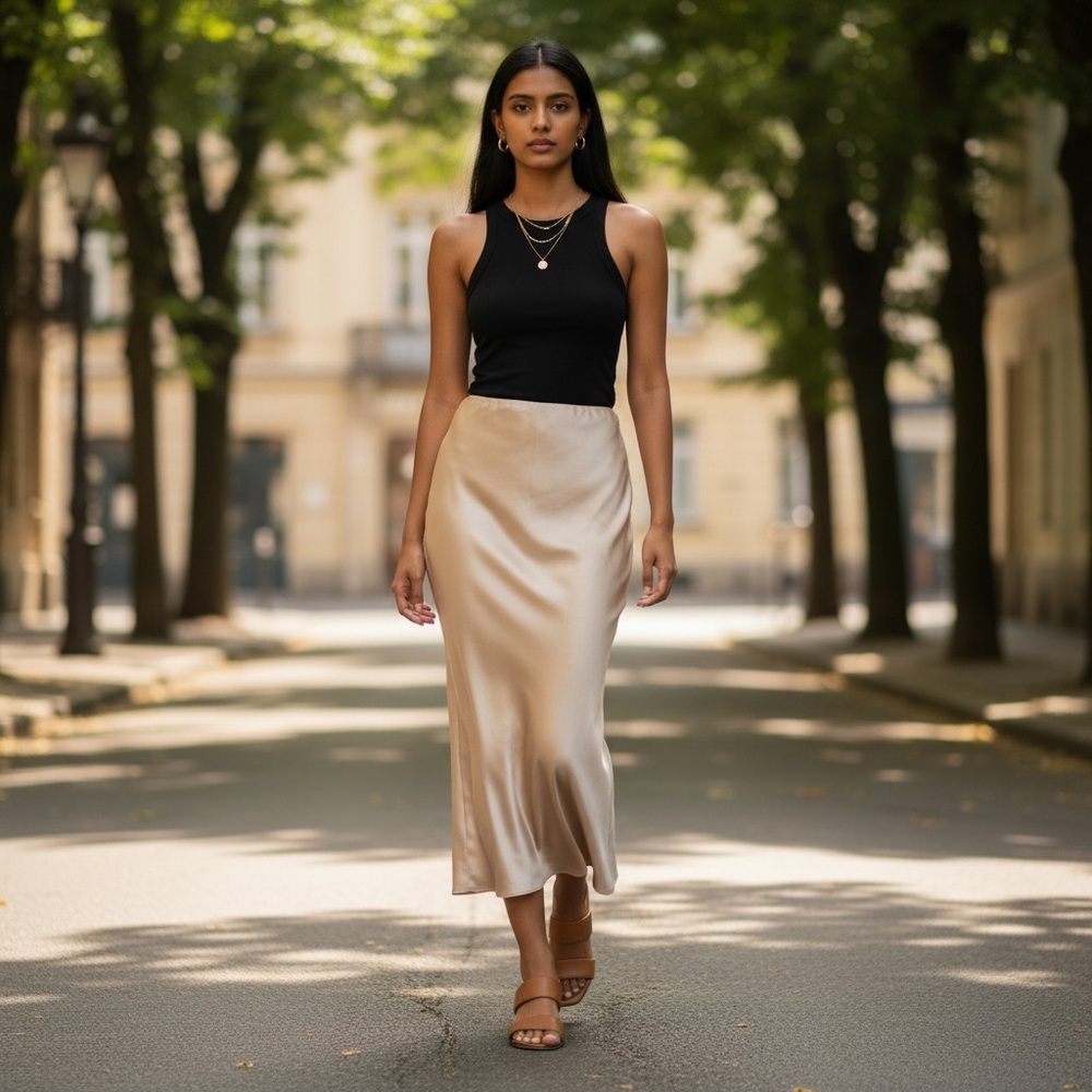 Madewell Gold Maxi Skirt - Sz 10